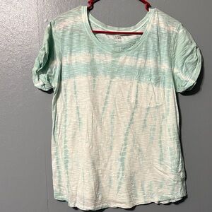a.n.a Light Green Tie-Dye Short Sleeve Tee